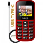 Огляд Мобільний телефон Sigma Comfort 50 EASY TYPE-C Red (4827798585221): характеристики, відгуки, ціни.