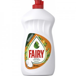 Огляд Засіб для ручного миття посуду Fairy Апельсин и Лимонник 500 мл (5413149314016): характеристики, відгуки, ціни.