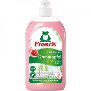 Огляд Засіб для ручного миття посуду Frosch Гранат 500 мл (4001499115233): характеристики, відгуки, ціни.