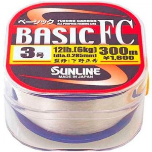 Огляд Флюорокарбон Sunline Basic FC 300м 0.285мм #3 12LB (1658.00.98): характеристики, відгуки, ціни.