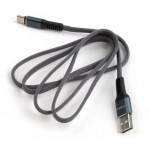 Огляд Дата кабель USB 2.0 AM to Type-C 1m flat nylon gray Vinga (VCPDCTCFNB1GR): характеристики, відгуки, ціни.