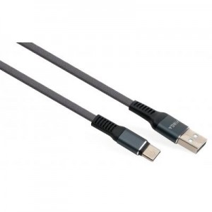Огляд Дата кабель USB 2.0 AM to Type-C 1m flat nylon gray Vinga (VCPDCTCFNB1GR): характеристики, відгуки, ціни.