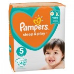 Огляд Підгузок Pampers Sleep&Play Розмір 5 11-16 кг, 42 шт (8001090784674): характеристики, відгуки, ціни.
