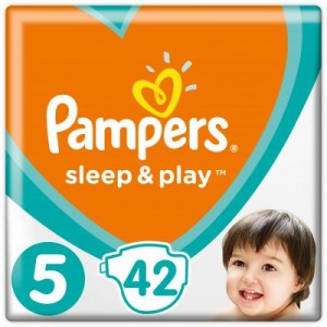 Огляд Підгузок Pampers Sleep&Play Розмір 5 11-16 кг, 42 шт (8001090784674): характеристики, відгуки, ціни.
