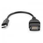 Огляд Дата кабель OTG USB 2.0 AF to Type-C Vinga (VCPDCOTGTCBK): характеристики, відгуки, ціни.