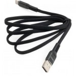 Огляд Дата кабель USB 2.0 AM to Lightning 1.0m flat nylon black Vinga (VCPDCLFNB1BK): характеристики, відгуки, ціни.