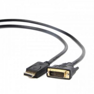 Огляд Кабель мультимедійний DisplayPort to DVI 3.0m Cablexpert (CC-DPM-DVIM-3M): характеристики, відгуки, ціни.