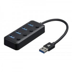 Огляд Концентратор 2E USB 2.0 to 4*USB3.0, with switch, 0.25 м (2E-W1405): характеристики, відгуки, ціни.