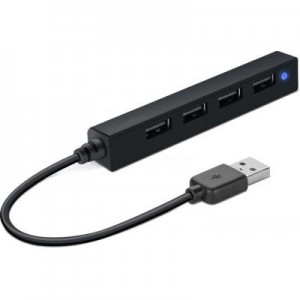 Огляд Концентратор Speedlink SNAPPY SLIM USB Hub, 4-Port, USB 2.0, Passive, Black (SL-140000-BK): характеристики, відгуки, ціни.