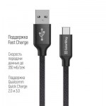 Огляд Дата кабель USB 2.0 AM to Type-C 2.0m black ColorWay (CW-CBUC008-BK): характеристики, відгуки, ціни.