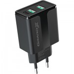 Огляд Зарядний пристрій Grand-X CH-15T 5V 2,1A USB Black + cable USB -> Type C, Cu, 4A, TPE (CH-15T): характеристики, відгуки, ціни.
