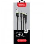 Огляд Дата кабель USB 2.0 AM to Lightning + Micro 5P + Type-C 1.4m CBFLEXU1 bl Intaleo (1283126487521): характеристики, відгуки, ціни.