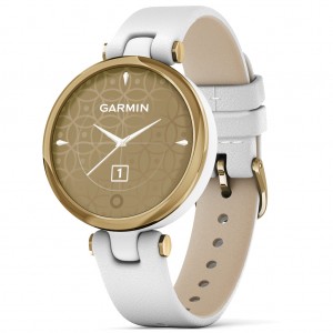 Огляд Смарт-годинник Garmin Lily, LightGold, White, Leather (010-02384-B3): характеристики, відгуки, ціни.