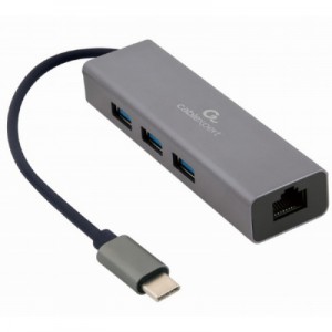 Огляд Концентратор Cablexpert Type-С to Gigabit Ethernet, 3 Ports USB 3.1 Gen1 (5 Gbps) (A-CMU3-LAN-01): характеристики, відгуки, ціни.