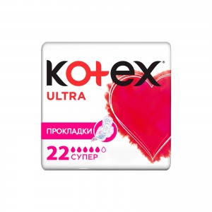 Огляд Гігієнічні прокладки Kotex Ultra Super 22 шт. (5029053569123): характеристики, відгуки, ціни.