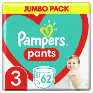 Огляд Підгузок Pampers трусики Pampers Pants Розмір 3 (6-11кг) 62 шт (8006540069233): характеристики, відгуки, ціни.