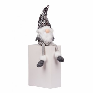 Огляд Новорічна фігурка Novogod`ko Гном, срібні паєтки, 45 см (973732): характеристики, відгуки, ціни.