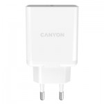 Огляд Зарядний пристрій Canyon PD 20W/QC3.0 18W WALL Charger with 1-USB A+ 1-USB-C (CNE-CHA20W03): характеристики, відгуки, ціни.