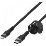 Огляд Дата кабель USB-С to Lightning 1.0m BRAIDED SILICONE black Belkin (CAA011BT1MBK): характеристики, відгуки, ціни.
