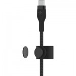 Огляд Дата кабель USB-С to Lightning 1.0m BRAIDED SILICONE black Belkin (CAA011BT1MBK): характеристики, відгуки, ціни.