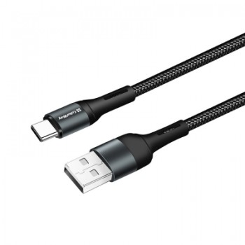 Дата кабель USB 2.0 AM to Type-C 1.0m nylon black ColorWay (CW-CBUC045-BK)