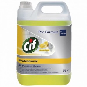 Огляд Рідина для чищення ванн Cif Professional Lemon Fresh для водостійких поверхонь 5 л (7615400116607): характеристики, відгуки, ціни.