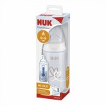 Огляд Пляшечка для годування Nuk First Choice Plus Серця 300 мл Бежева (3952398): характеристики, відгуки, ціни.