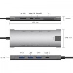 Огляд Концентратор Dynamode USB Type-C to HDMI 4K + Mini DP + 3хUSB3.0 + Gigabit RJ45+ U (Dock-9-in-1-TypeC-HDMI-Mini-DP-USB3.0-RJ45): характеристики, відгуки, ціни.
