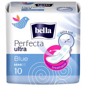 Огляд Гігієнічні прокладки Bella Perfecta Blue Soft Ultra 10 шт. (5900516305871): характеристики, відгуки, ціни.