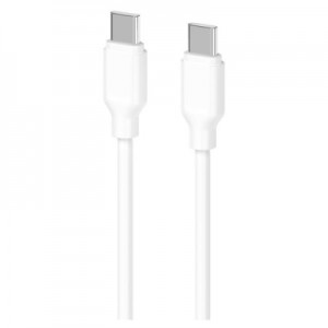 Дата кабель USB-C to USB-C 1.0m Glow 60W white 2E (2E-CCCC-WH)