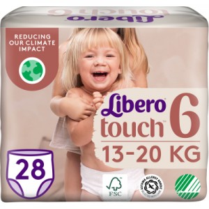 Огляд Підгузок Libero Touch Pants Розмір 6 (13-20 кг) 28 шт (7322541739670): характеристики, відгуки, ціни.