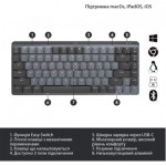 Огляд Клавіатура Logitech MX Mechanical Mini Illuminated UA Graphite (920-010782): характеристики, відгуки, ціни.