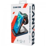 Огляд Зарядний пристрій Canyon WS- 304 Foldable 3in1 Wireless charger (CNS-WCS304B): характеристики, відгуки, ціни.