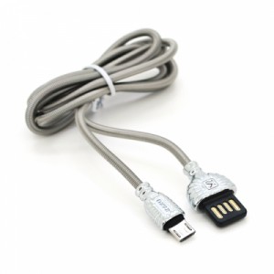 Дата кабель USB 2.0 AM to Micro 5P 1.0m XO Silver 2.8А iKAKU (YT-iK/XO-MS)