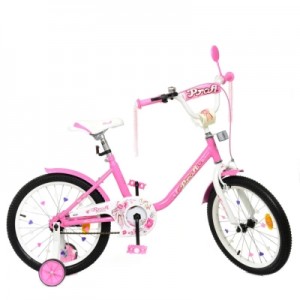 Огляд Дитячий велосипед Prof1 18" Flower Рожевий (Y1881 pink): характеристики, відгуки, ціни.
