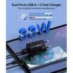 Огляд Зарядний пристрій Choetech GaN USB-A/USB-C 33W QC3.0/PD/PPS (PD5006-EU-BK): характеристики, відгуки, ціни.