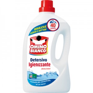 Огляд Гель для прання Omino Bianco Detersivo Igienizzante Антибактеріальний 2 л (8003650010681): характеристики, відгуки, ціни.