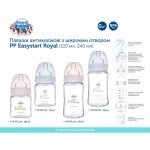 Огляд Пляшечка для годування Canpol babies Royal Baby з широким отвором 120 мл Рожева (35/233_pin): характеристики, відгуки, ціни.