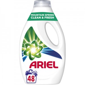Огляд Гель для прання Ariel Гірське джерело 2.4 л (8006540874745): характеристики, відгуки, ціни.