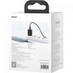 Огляд Зарядний пристрій Baseus 1xUSB 25W (USB-C) + Cable Type-C black (TZCCSUP-L01): характеристики, відгуки, ціни.