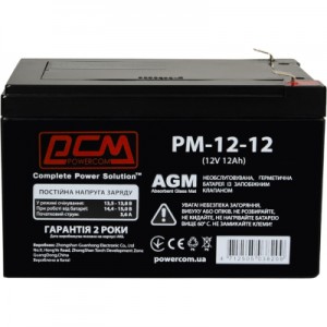 Огляд Батарея до ДБЖ Powercom 12В 12Ah (PM-12-12): характеристики, відгуки, ціни.