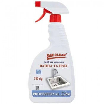 Спрей для чищення ванн San Clean Prof Line для видалення вапна та іржі 750 г (4820003544129)