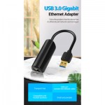 Огляд Перехідник USB 3.0 to Ethernet RJ45 1000Mb black Vention (CEHBB): характеристики, відгуки, ціни.