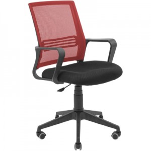 Офісне крісло Richman Джина Пластик Піастра Сітка чорна + червона (ADD0003120)