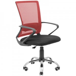 Огляд Офісне крісло Richman Робін Хром Піастра Сітка чорна + червона (ADD0003199): характеристики, відгуки, ціни.