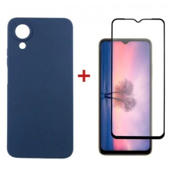 Чохол до мобільного телефона Dengos Kit for OPPO A17K case + glass (Blue) (DG-KM-02)