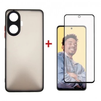 Чохол до мобільного телефона Dengos Kit for Realme C55 case + glass (Black) (DG-KM-34)