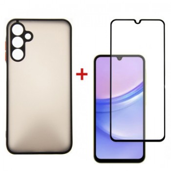 Чохол до мобільного телефона Dengos Kit for Samsung Galaxy A25 5G case + glass (Black) (DG-KM-65)