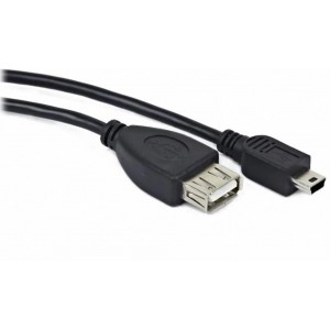 Перехідник OTG USB 2.0 AF to Mini 5P 0.5m PowerPlant (KD00AS1235)