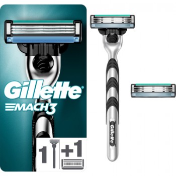 Бритва Gillette Mach3 з 2 змінними картриджами (7702018020706/7702018020676)